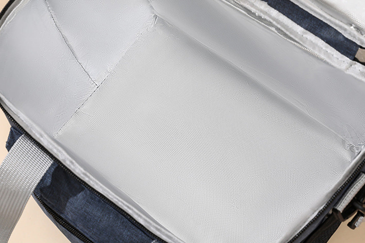 Double-Layer Insulated Portable Lunch Bag Cooler Food Container