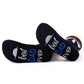 2Pairs Father's Day Funny Socks for Dad-Grey and Black