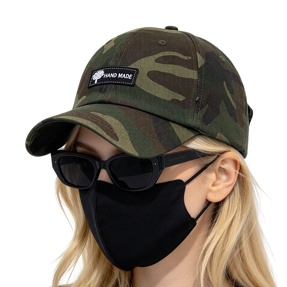 Two in One Adjustable Cotton Blend Eye Shade Baseball Cap
