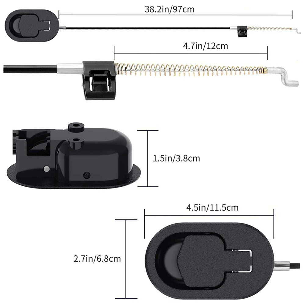 Metal Recliner Handle Lever Trigger Replacement with Lounge Chair Release Cable