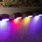 4Pcs LED Solar Fence and Step Lights for Outdoor Garden Stairs and Deck