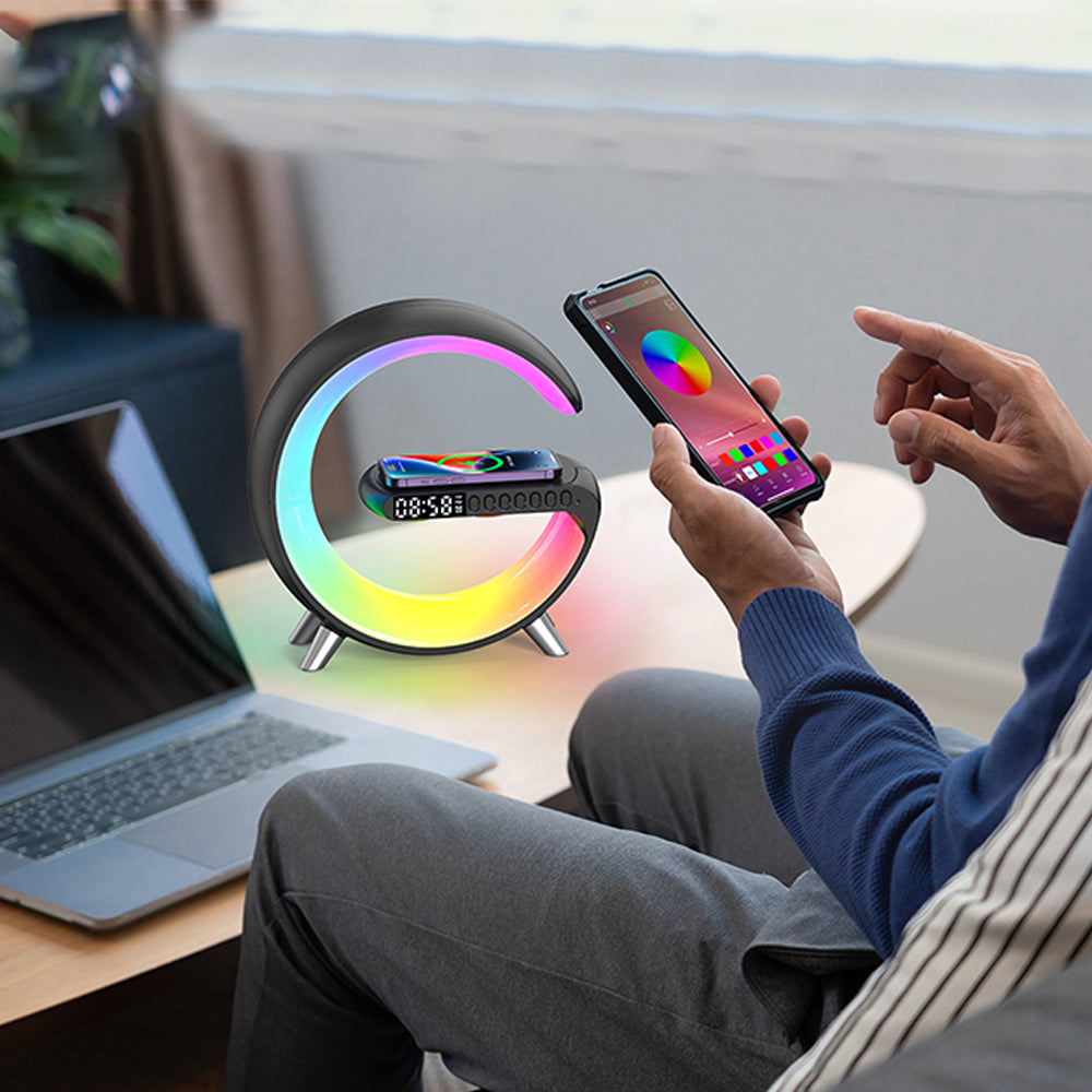 USB Wireless Charger Atmosphere Lamp App Control Night Light Lamp