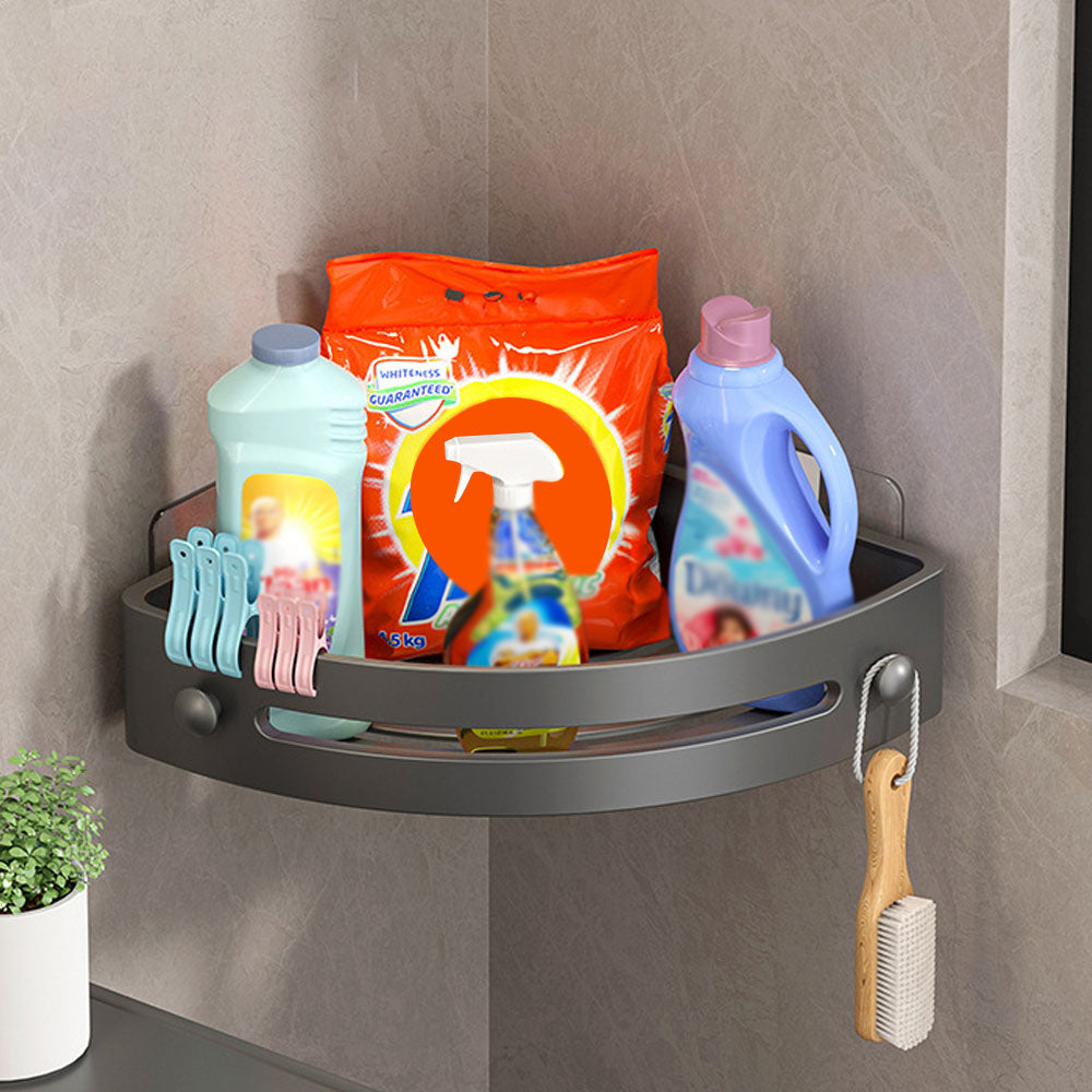 Shower Adhesive Corner Shelf Bathroom Storage Organizer Basket