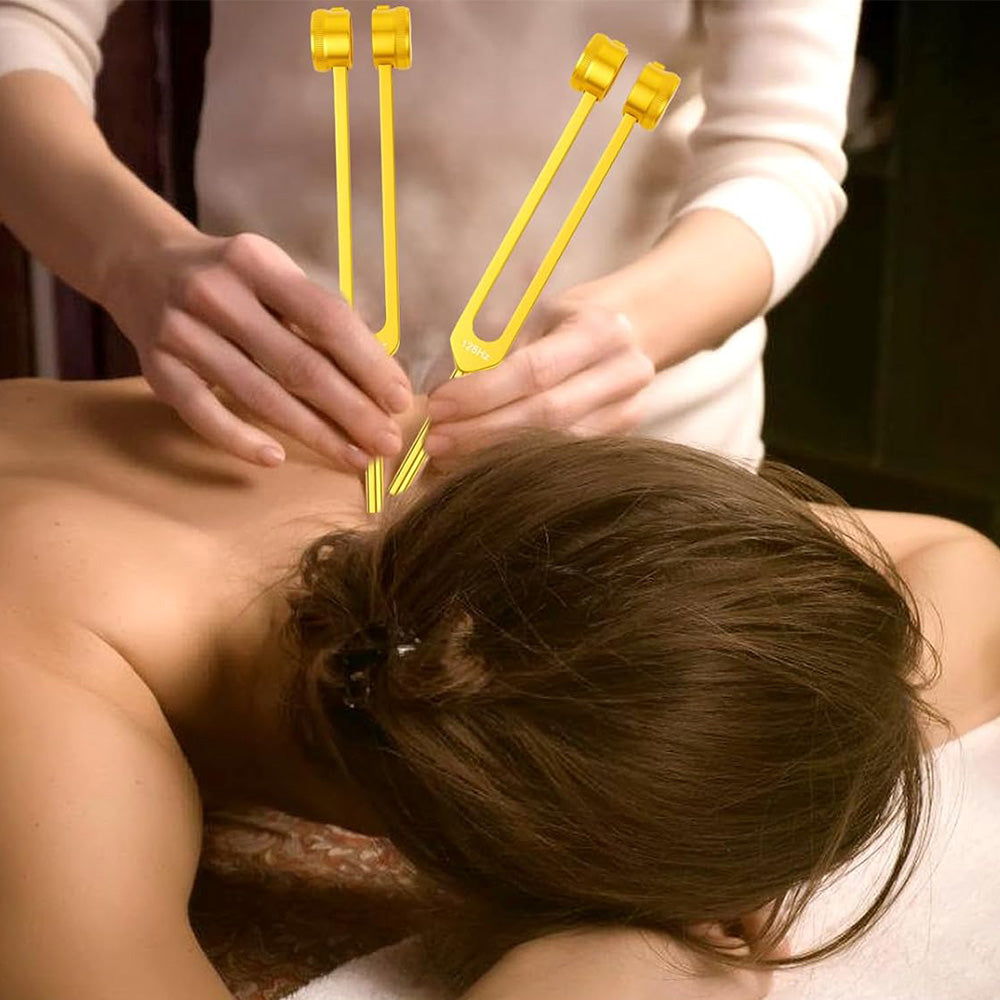 4Pcs Resonance Healing Tuning Fork Set Sensory Tool for Yoga Meditation
