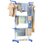 4 Tier Foldable Clothes Drying Rack with Wheels and Storage Hooks