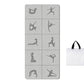Printed Yoga Poses Yoga Mat with Storage Bag Portable Exercise Foldable Workout Mat