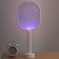 2 In 1 Electric USB Rechargeable Fly Swatter Mosquito Killer Racket