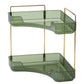 2 Tier Corner Bathroom Counter Makeup Storage Rack