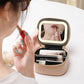 Small Makeup Bag Travel Case with Mirror and Adjustable Light