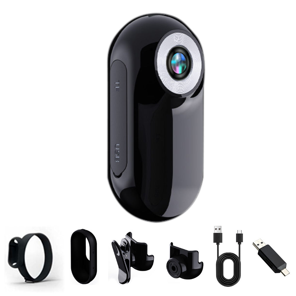 1080P Wearable Action Camera with Collar and Accessories
