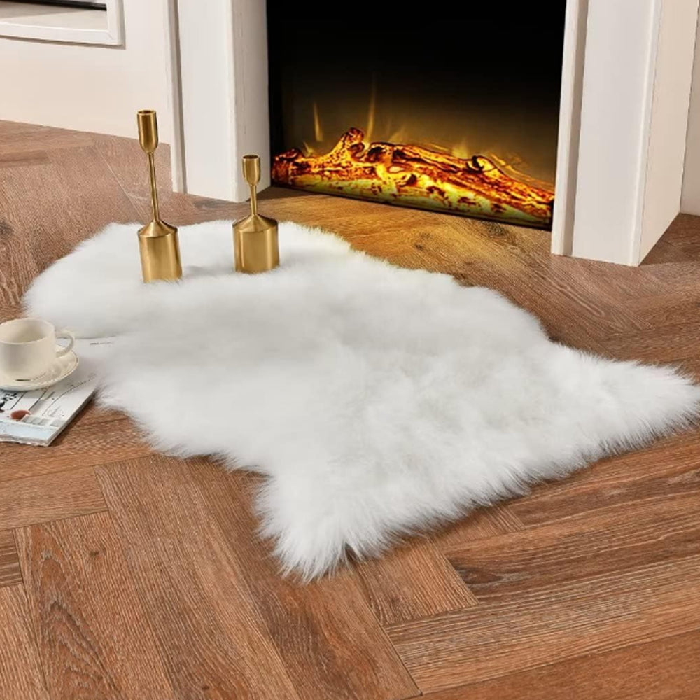 Faux Sheepskin Fluffy Rugs Chair Seat Covers