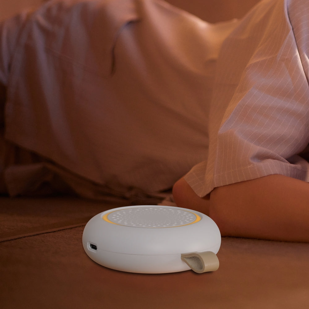 Portable White Noise Machine with Night Light and Cry Sensor