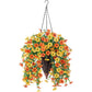 2Pcs Artificial Flowers Outdoor Hanging Faux Floral Decor for Planter Basket Window Box
