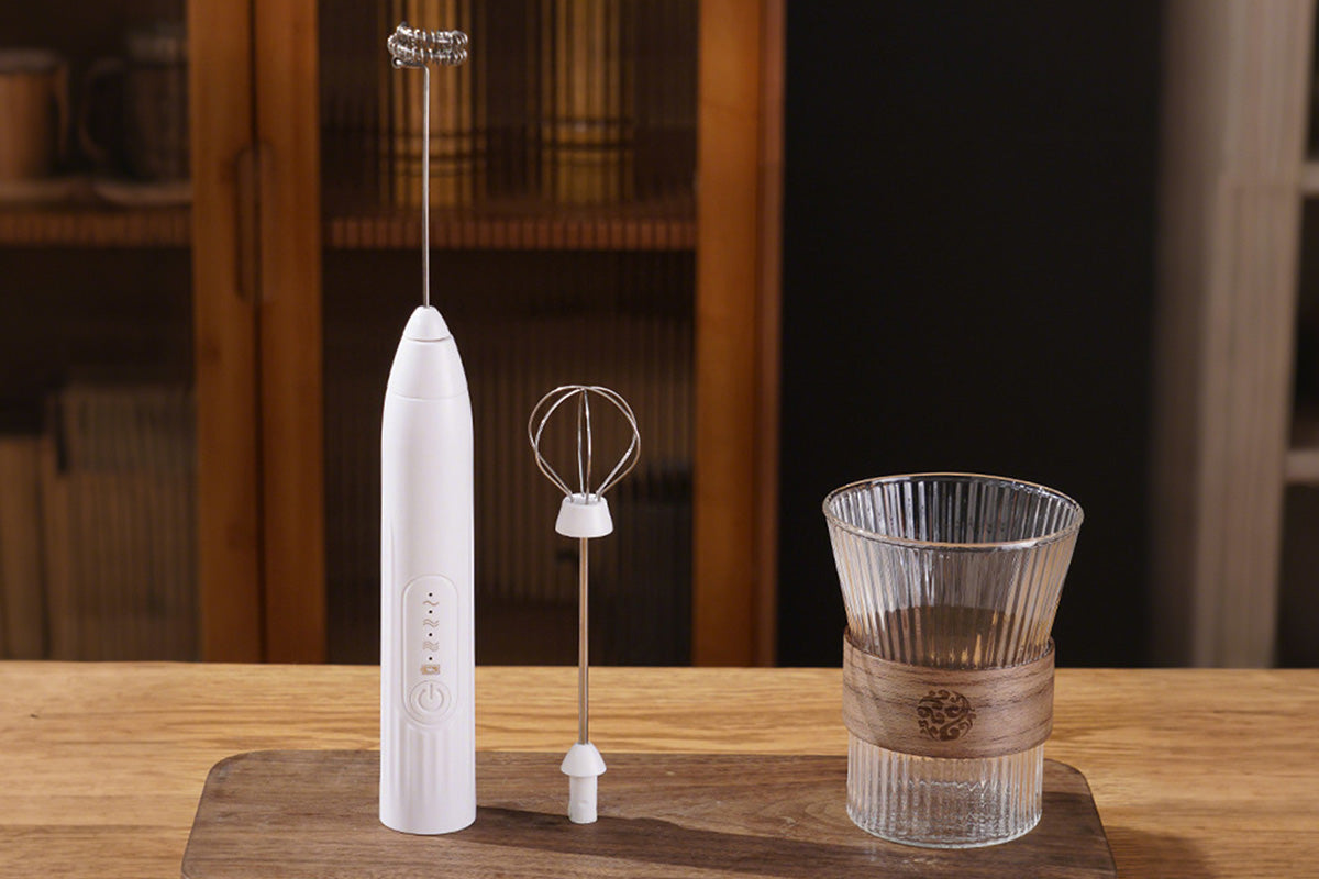 USB Charging Electric Egg Beater Milk Frother Handheld Drink Coffee Foamer