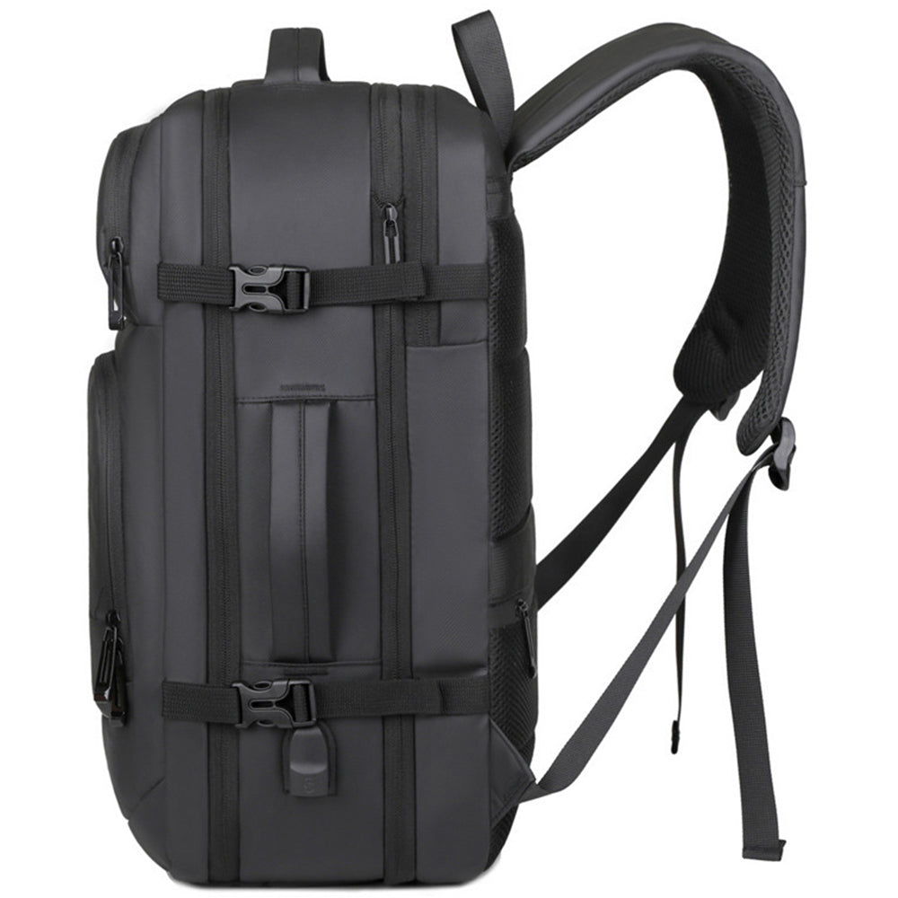 35L Large Water-Resistant Expandable Laptop Travel Backpack with USB Charging Hole