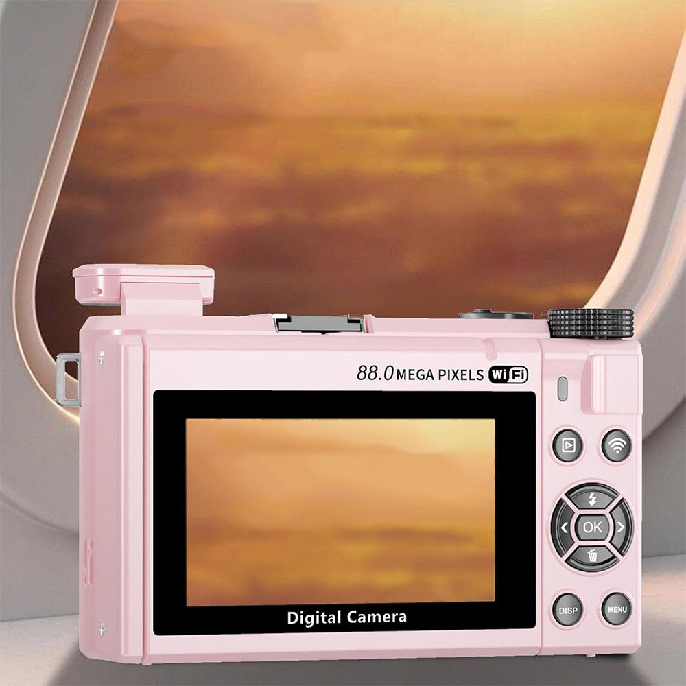 Digital Camera with Flip Screen WIFI Remote Control Vlogging Camera