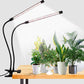 2Pcs 2 Head Indoor Clip LED Grow Light Growing Veg Flower 8W Plant Lamp