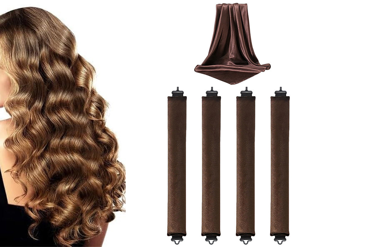 4Pcs Heatless Curls Overnight Hair Curlers Set No Damage Hair Styling Tools