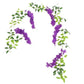 4Pcs Artificial Silk Wisteria Vine Hanging Garland 1.8 m for Home and Garden Decoration