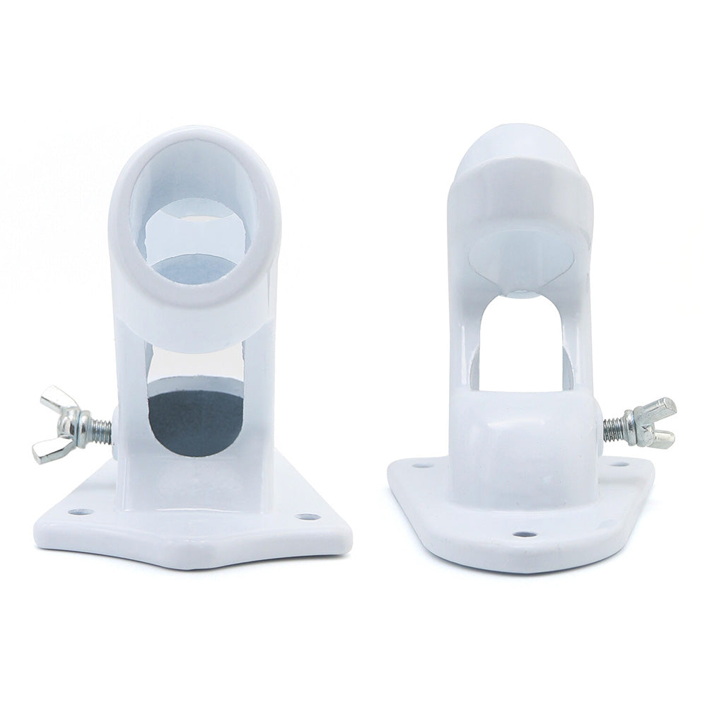 Dual Hole 45 and 90 Degree Adjustable Aluminum Flag Pole Wall Mount Holder