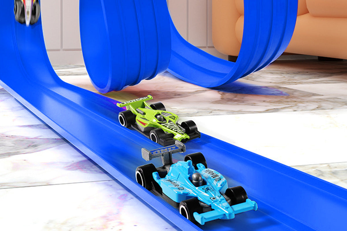 Five Meter Dual Lane Gravity Racing Track Set