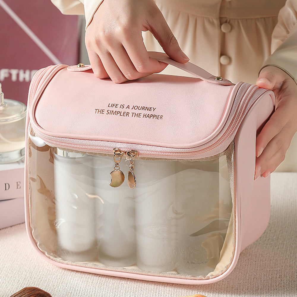 Clear Makeup Bag with Hanging Hook for Travel Organizer for Accessories