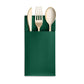 50 Pcs Disposable Linen-Feel Dinner Napkins with Bulit-in Flatware Pocket