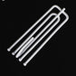 50Pcs 4 Prong Stainless Steel Pinch Pleat Curtain Hooks for Pleated Curtains