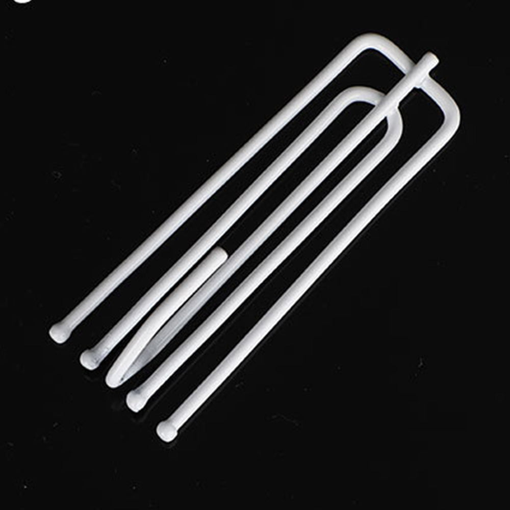 50Pcs 4 Prong Stainless Steel Pinch Pleat Curtain Hooks for Pleated Curtains