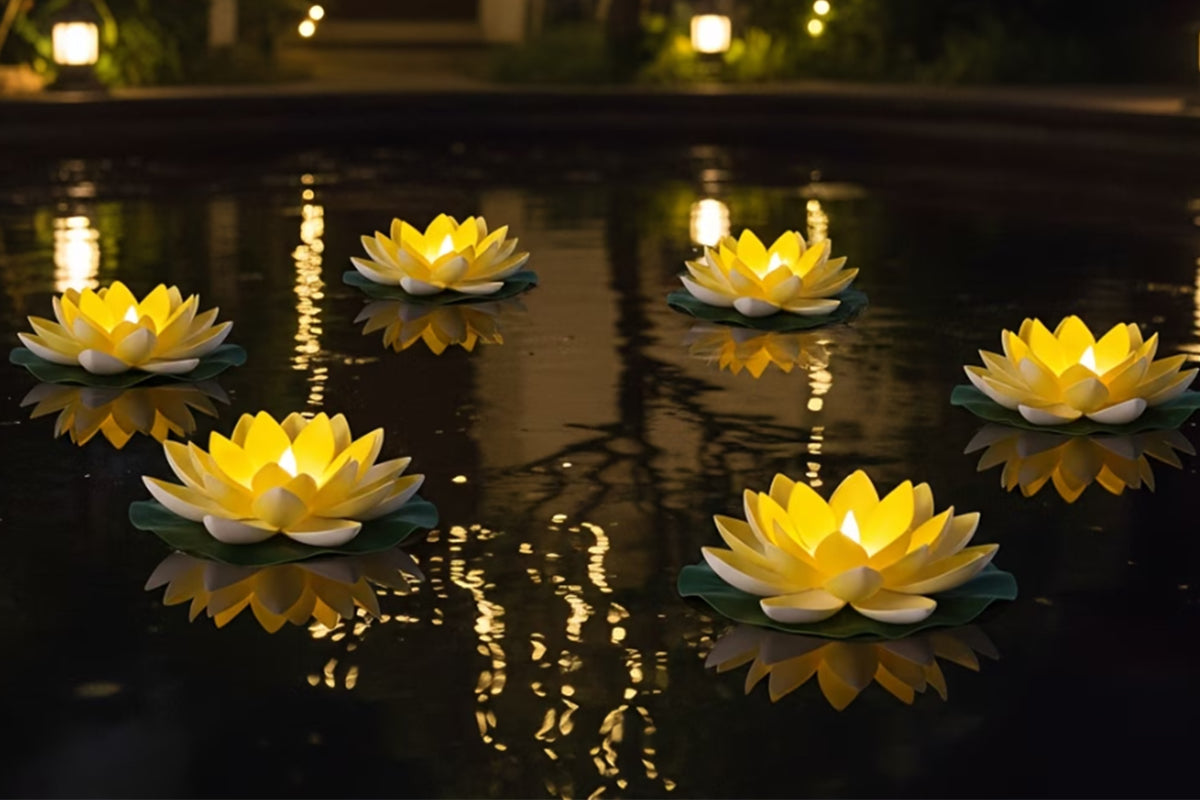Solar Floating Lotus Light Solar Powered Floating Flower Light