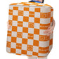 2Pcs Non-Woven Fabric Quilt Storage Bag Toy Storage and Sorting Bag-Orange and Brown Bear