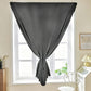 Blackout Curtains No Drill Adhesive Curtains for Bedroom Living Room Office-Grey
