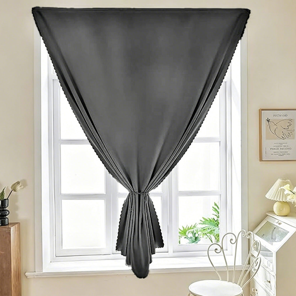 Blackout Curtains No Drill Adhesive Curtains for Bedroom Living Room Office-Grey
