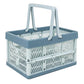 Portable Foldable Storage Basket for Camping Shopping and Home-Blue