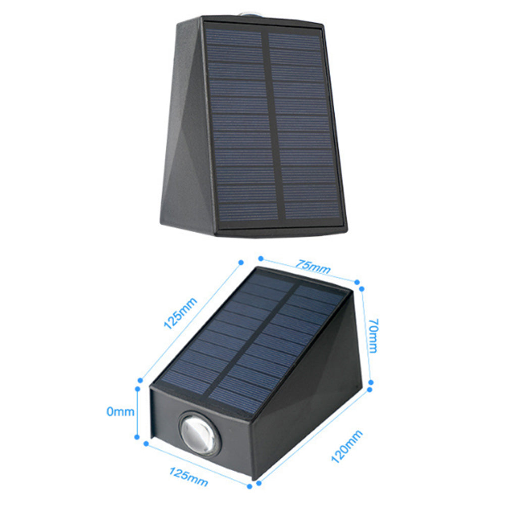 Solar Wall Light Up and Down Outdoor Water Resistant Landscape Light Fence Yard Lamp
