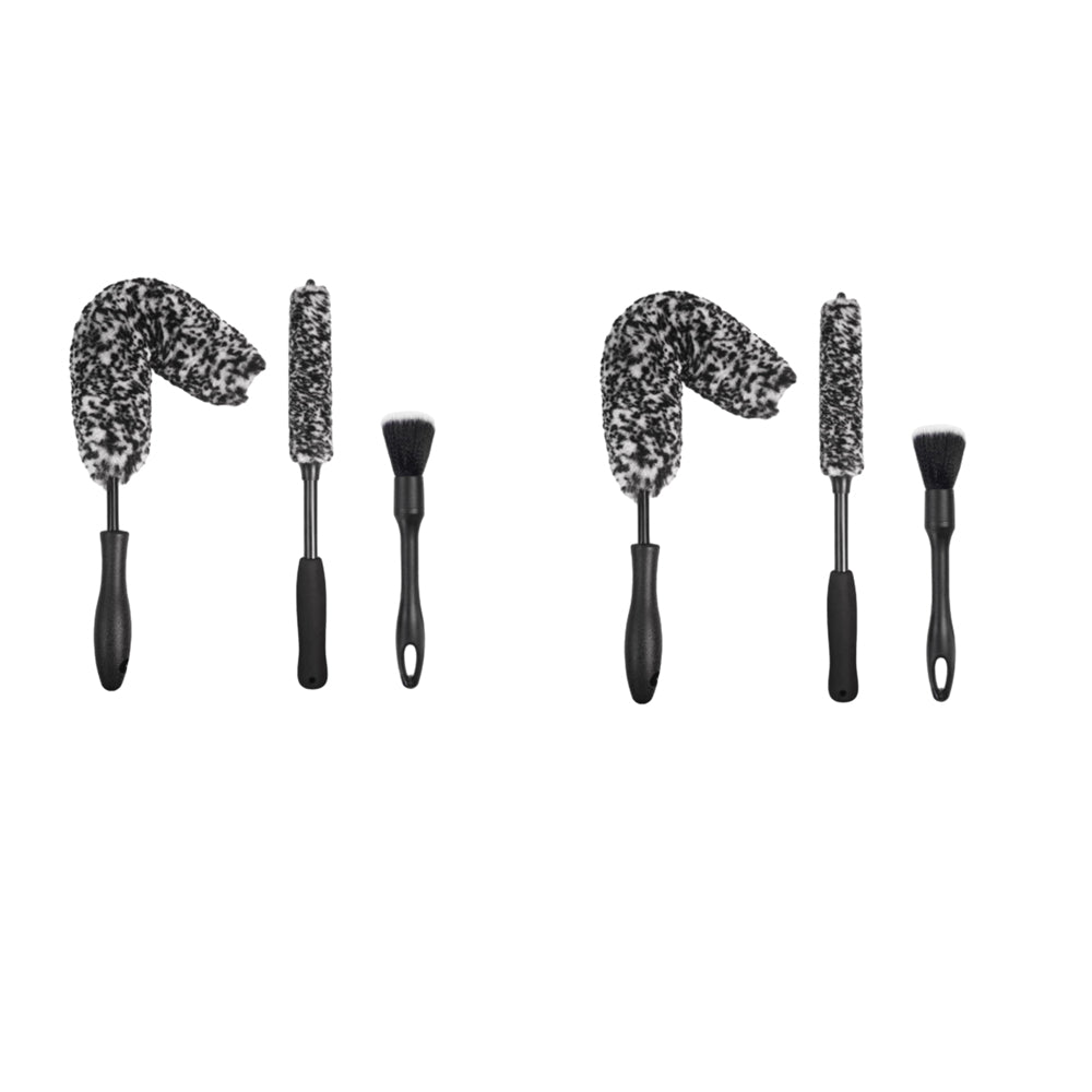 6Pcs Car Wheel Faux Plush Brushes Cleaning Kit