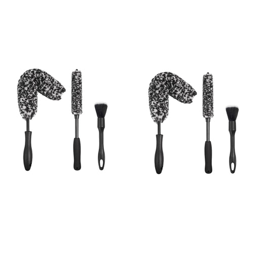 6Pcs Car Wheel Faux Plush Brushes Cleaning Kit