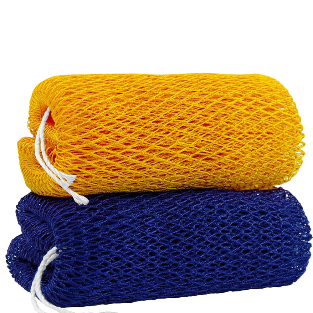 2PCS African Net Sponge Body Scrubber for Exfoliating and Bathing