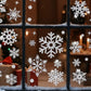 Christmas Window Clings Snowflakes Static Stickers Gold Silver for Holiday Decorations