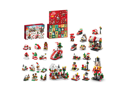 24 Days Christmas Advent Calendar Kids Building Blocks Playsets