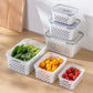 3Pack Fridge Food Storage Container Sets with Lids and Strainer