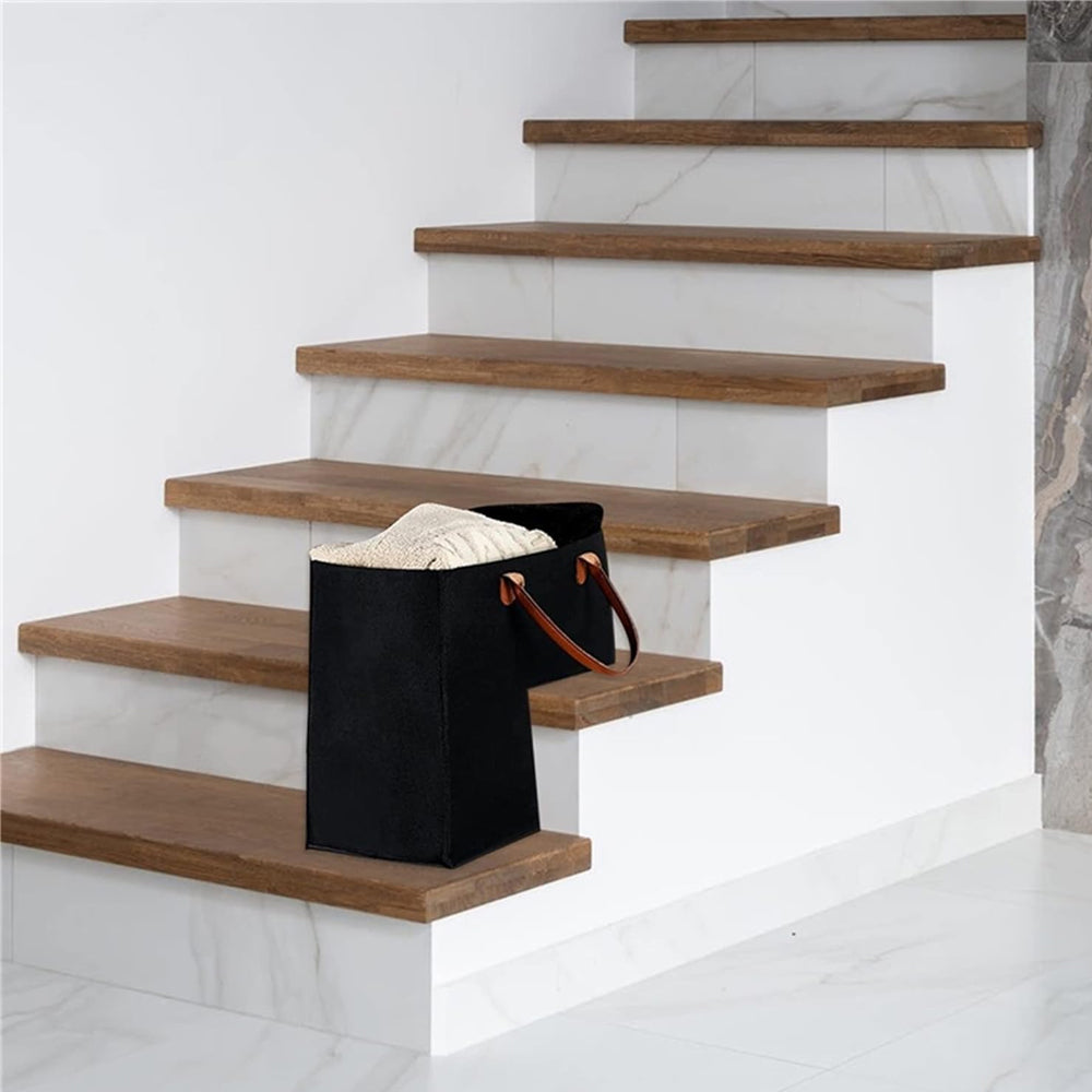 Foldable Storage Bag Durable Stair Step Basket with Handle