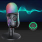 2Pcs USB Gaming Live Microphone with RGB Luminous