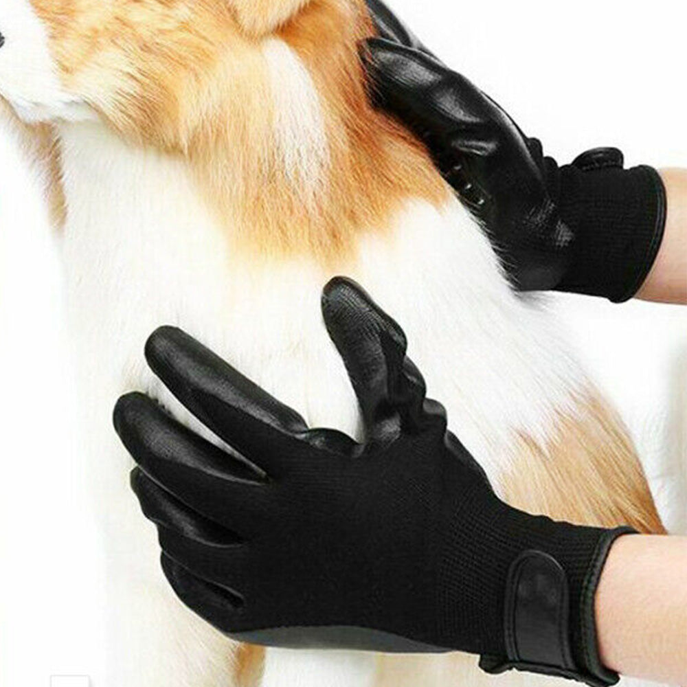 Pet Hair Remover Gloves Gentle Pet Grooming Gloves for Cats Dogs and Horses