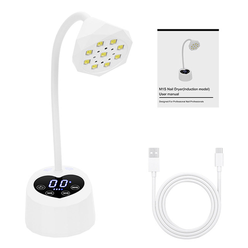 UV LED Nail Lamp Rechargeable Fast Curing with 3 Timers Auto Sensor for Gel Nails