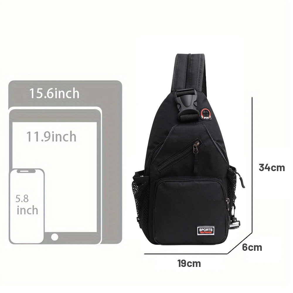 2Pcs Dual-use Water-resistant Chest Bag Outdoor Travel Shoulder Backpack