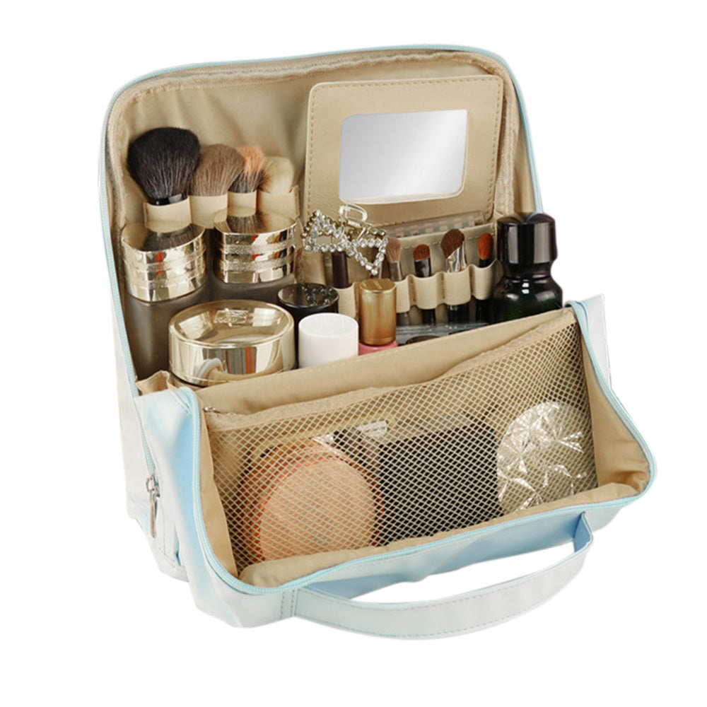 Large Capacity Standing Makeup Bag Travel Makeup Organizer Cosmetic Bag