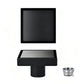 Square Shower Drain with Filter Detachable Stainless Steel Floor Drain for Bathroom Balcony