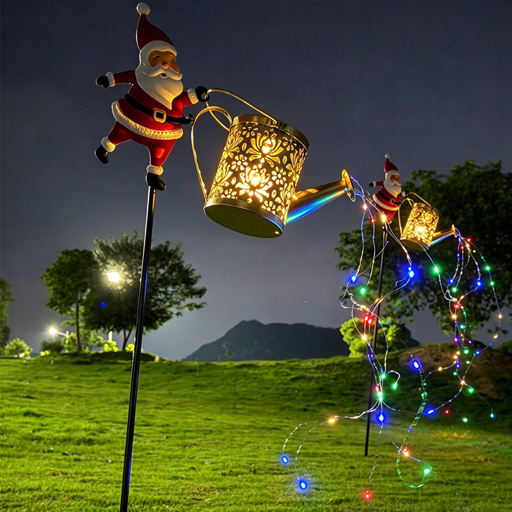 Solar Santa Claus Garden Stake Light Outdoor Christmas Yard Decoration LED