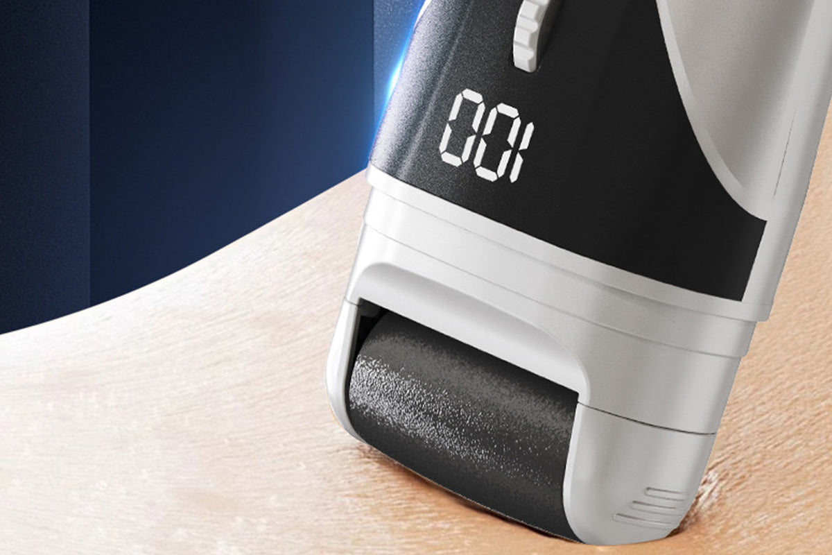 100 Speeds Electric Foot Callus Remover with 3 Rollers LED Light Foot File Pedicure Tool